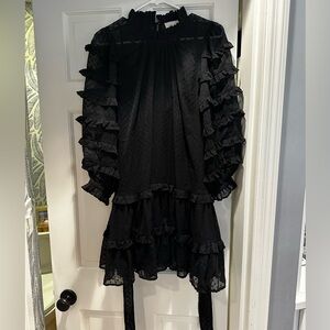 Black Ruffled Dress